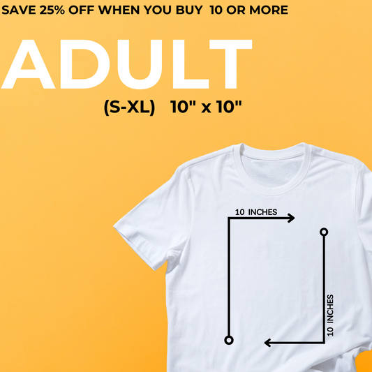 Adult Sixe S-XL